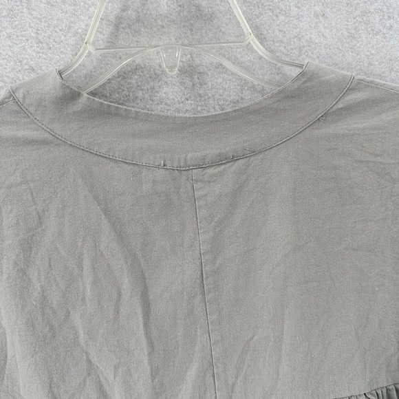 Zara Lagenlook Smock Shirt Dress Womens SMALL Oversized Gray Kaftan Midi - Picture 10 of 16